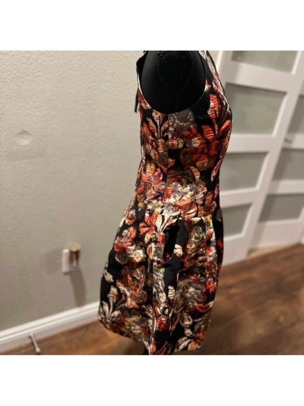 ANTHROPOLOGIE LEIFSDOTTIR metallic brocade dress. Size 4 - Picture 5 of 9